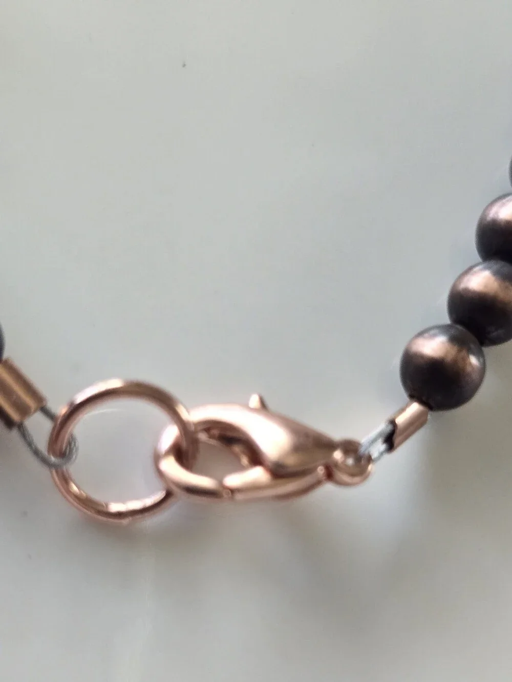 Beaded Copper Bracelet With Sonoran Turquoise, Southwestern